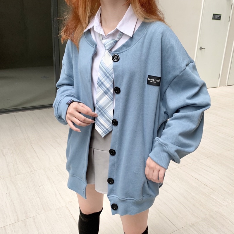 [Local Brand] Áo Cardigan Basic ❤️CINDER CLUB❤️ - Áo khoác cardigan nam nữ bo gân dày form rộng unisex phong cách 5 màu | BigBuy360 - bigbuy360.vn