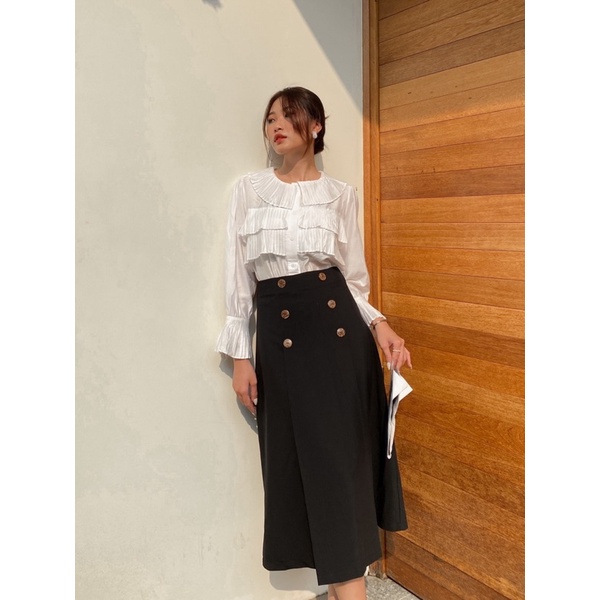 Chân váy form A - Đen