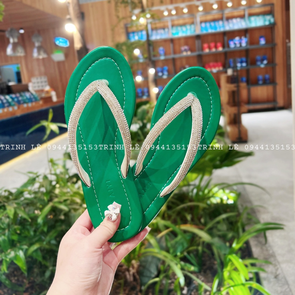 Dép Xỏ Ngón Nữ Đính Đá Xoàn Cao Cấp Thời Trang Hot Trend TRINH LÊ SHOP GIÀY DÉP TB169