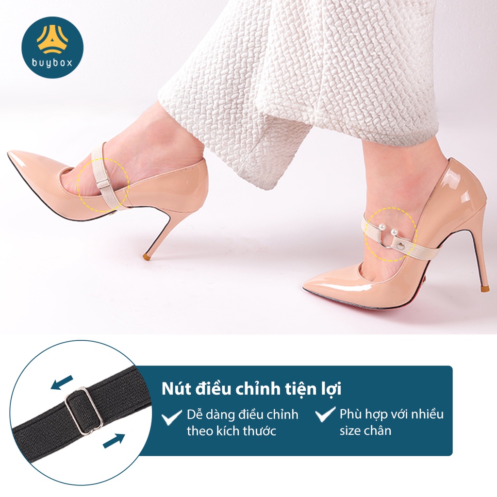 Quai giày thun đan hồi, bản to phối khoen, thiết kế chắc chắn, chống tuột gót giày, dùng cho nữ - buybox - BBPK218