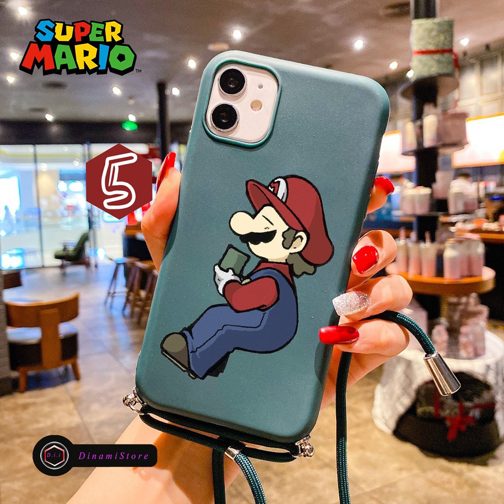 Ốp Điện Thoại Dẻo Họa Tiết Super Mario Kèm Dây Đeo Cho Samsung A6 J8 A6 + A8 A8 + M10 A10 A70 A70S Dii2763