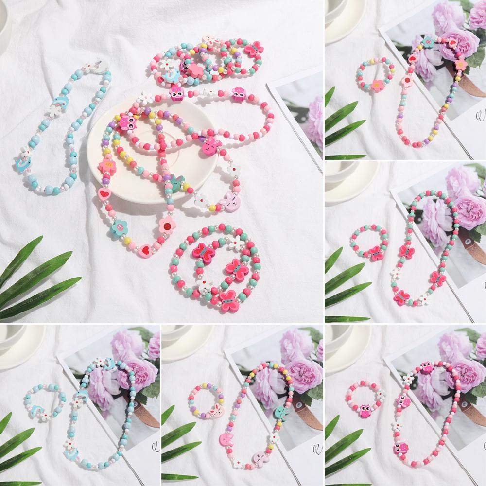 1 Bộ Phụ Kiện Làm Trang Sức Thủ Công Hình Bướm Hoạt Hình Màu Cầu Vồng Dành Cho Bé Gái