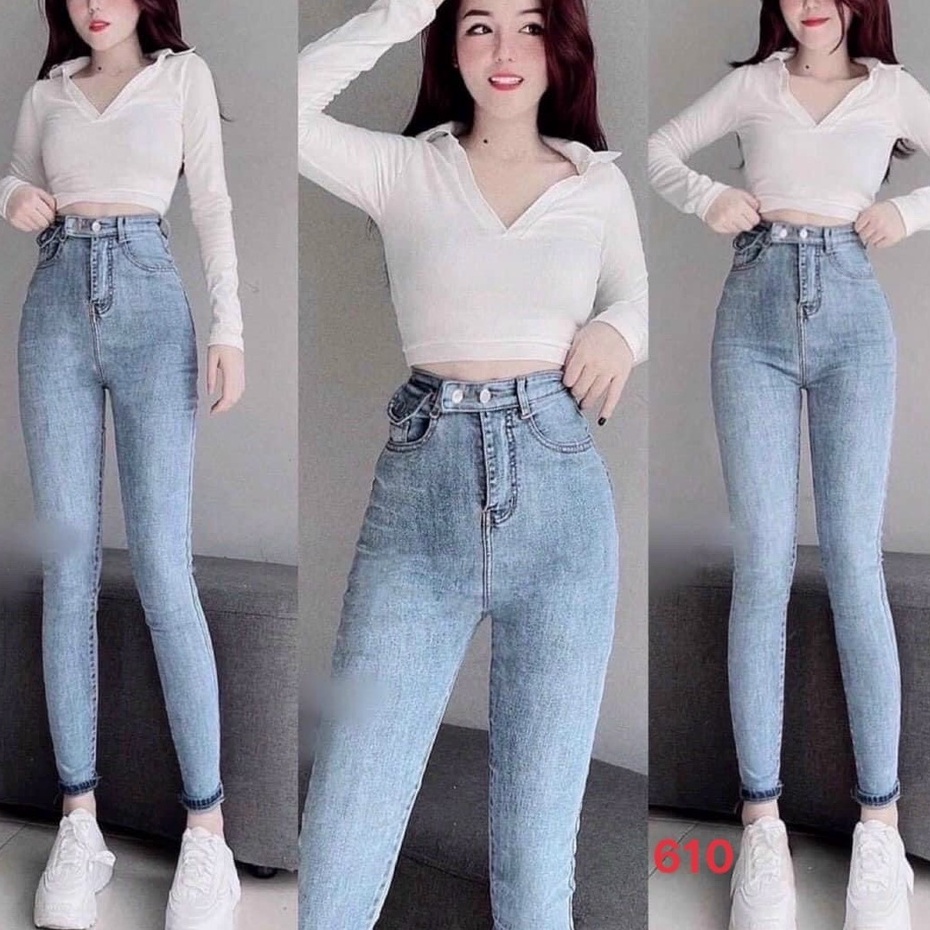 .8 MẪU Quần JEAN Nữ Lưng Cao chuần shop VNXK bao đẹp chất lượng ,bó co giãn vải dày mịn( đổi trả nếu không ưng).