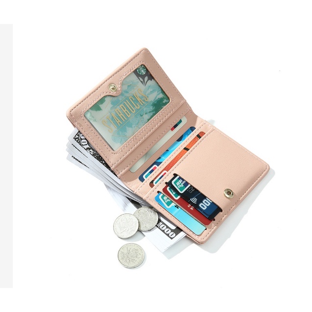 Ví Nữ Mini Màu Trơn Phong Cách retro Thanh Lịch