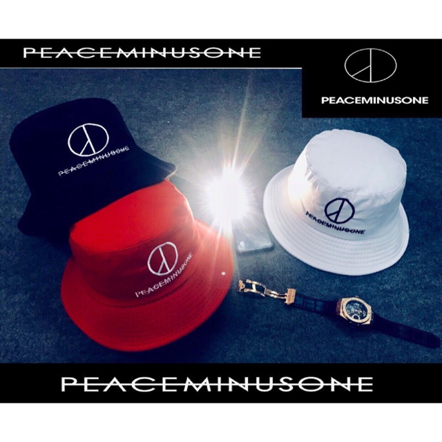 NÓN BUCKET - peace tròn