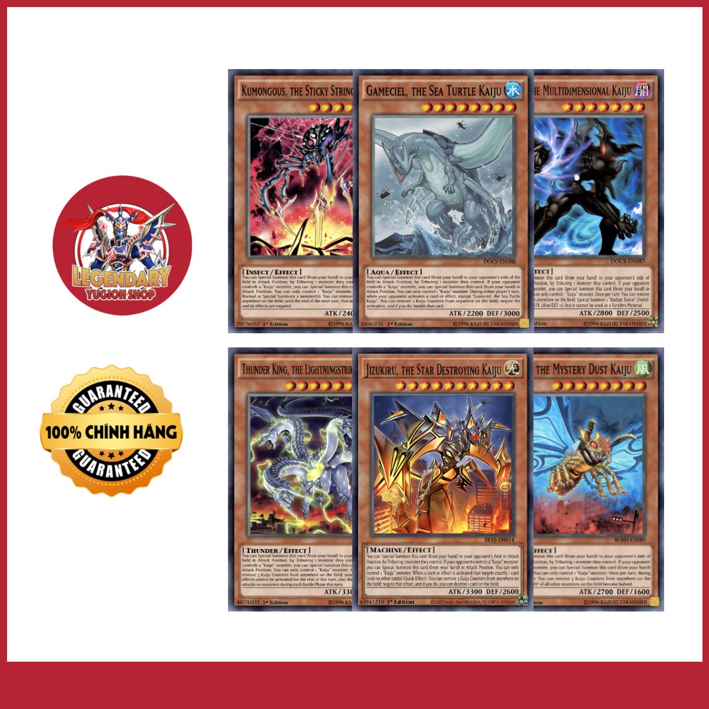 COMBO]Thẻ Bài Yugioh Chính Hãng] 6 Lá Bài Khủng Long Kaiju Tự Chọn Siêu Ngầu!!!!