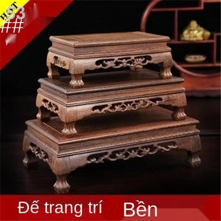 Tượng phật bằng gỗ nguyên khối trang trí đế cẩm lai Khắc thủ công mỹ nghệ cánh gà bình đá lạ bể cá khayW