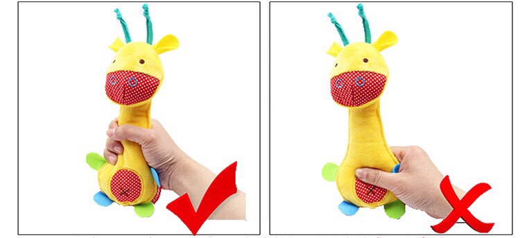 Đồ chơi xúc xắc bóp kêu chút chít chất vải nhồi bông