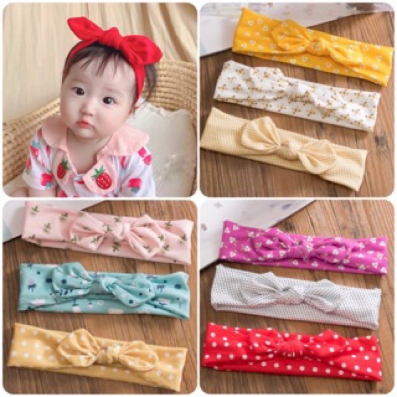 Set 3 Turban Băng đô cài tóc cho bé gái 0-3 tuổi