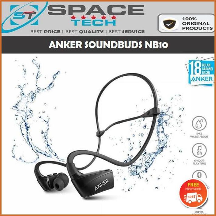 Mới Tai Nghe Bluetooth Anker Soundbuds Nb10 Âm Thanh Hay Đen