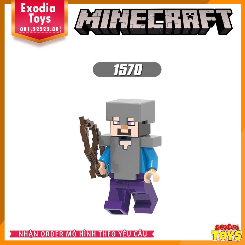 Xếp hình Minifigure nhân vật trò chơi Minecraft - Đồ Chơi Lắp Ghép Sáng Tạo - XINH X0295