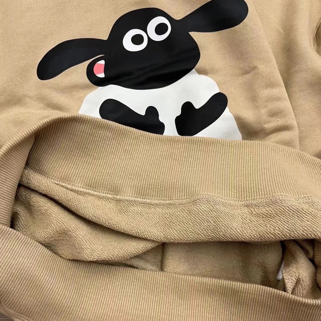 Áo Sweater 100% Cotton Tay Dài Dáng Rộng Phong Cách Hàn Quốc Dễ Phối Đồ