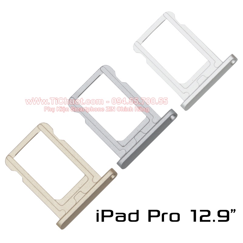 Khay SIM iPad Pro 12.9&quot; Gen 1 2015 (model đầu ko có đèn Flash) ZIN Bằng Thép