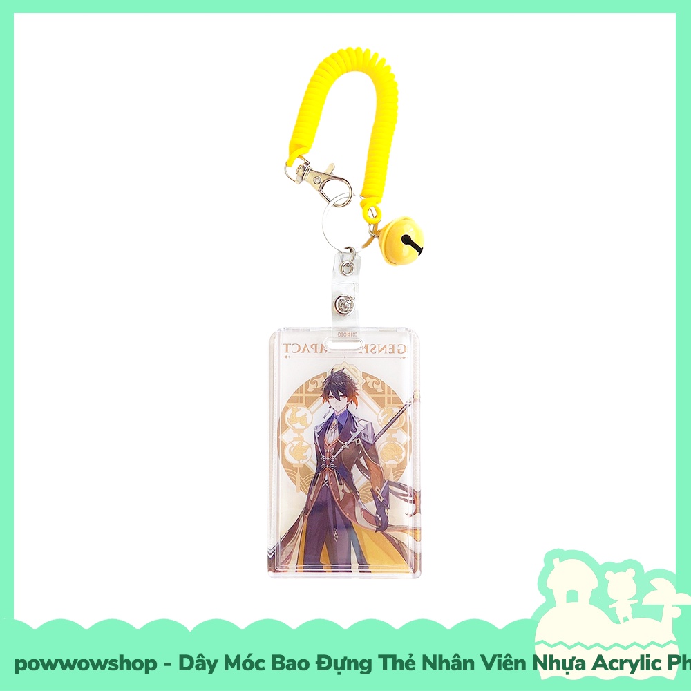 [Sẵn VN - Hỏa Tốc] Dây Móc Bao Đựng Thẻ Nhân Viên Nhựa Acrylic Phong Cách Nhân Vật Game Genshin Impact