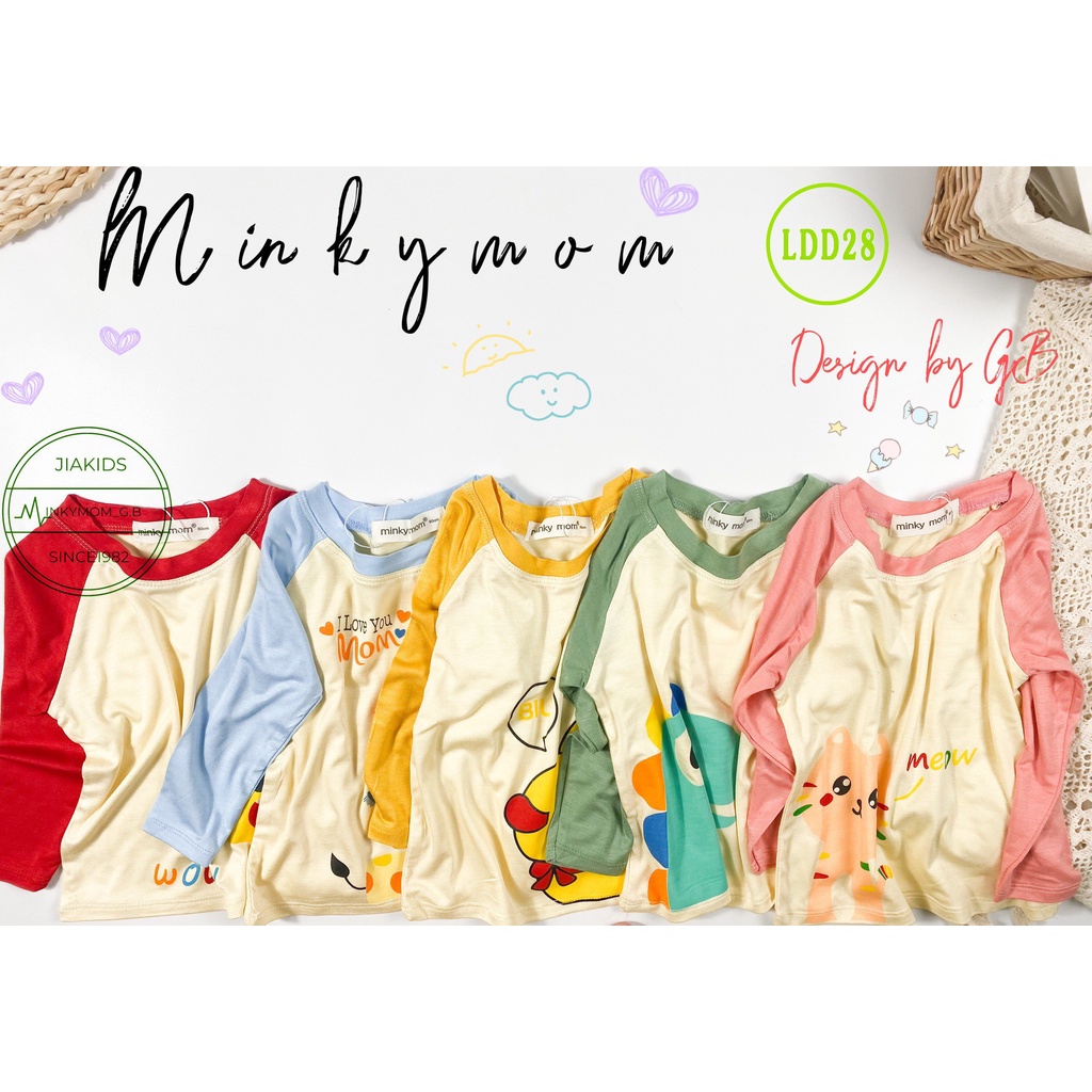 [LDD28] Bộ Dài Tay Thun Lạnh MINKY MOM CÓ SIZE ĐẠI, Mềm Mịn, Thoáng Mát, Thấm Hút Mồ Hôi Hàng Chuẩn Đẹp Cho Bé Trai, Gái