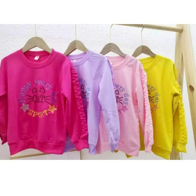 Áo Sweater 100% Cotton Hàng Nhập Khẩu Dành Cho Trẻ Em 6-12 Tuổi