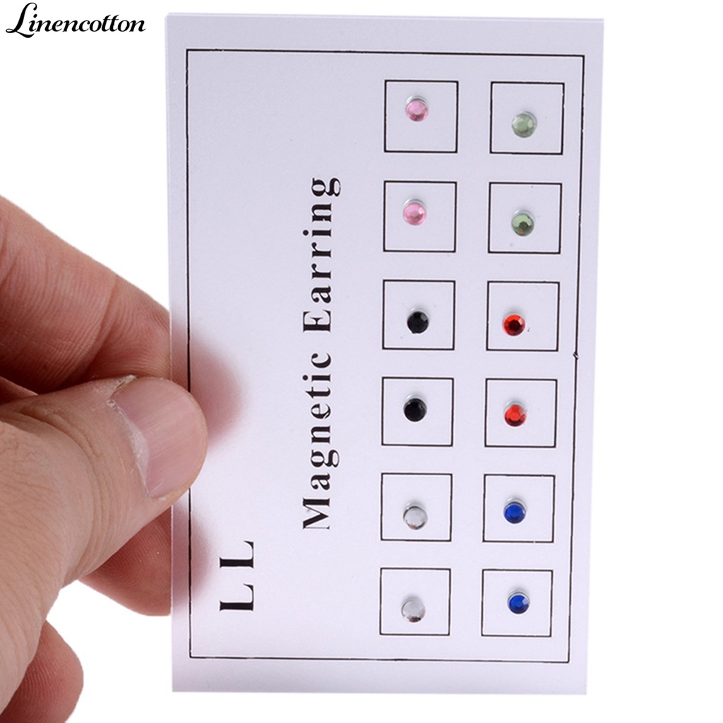 Khuyên Tai Giả Xỏ Sụn Nam Châm Chất Liệu Cotton Lanh