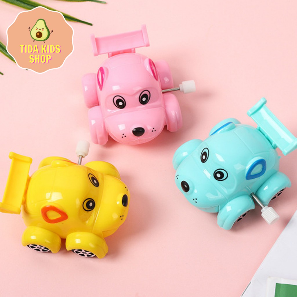 Ô Tô Đồ Chơi Mini, Mô Hình Xe Ô Tô Hình Cún Con Nhiều Màu Lên Dây Cót Giá Tốt ❤️ Freeship ❤️ TiDa Kids Shop