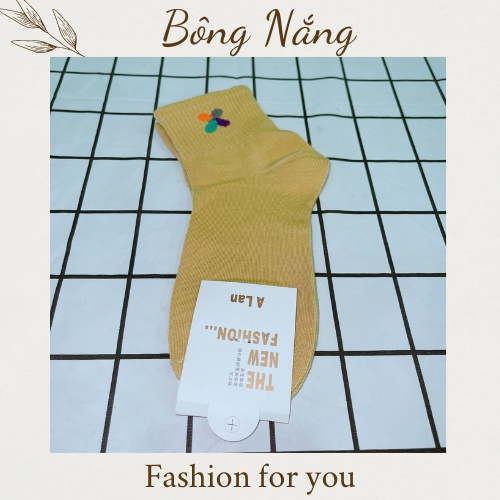 Combo 5 Vớ nữ cổ trung, tất nữ cổ trung đủ màu pastel cute