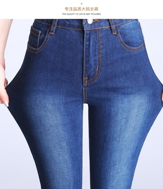 Quần Jean Loe Thêu Hoa Màu Xanh