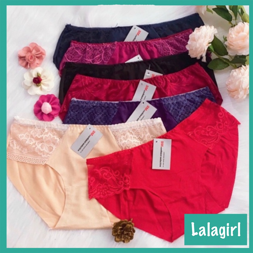 Quần Lót Nữ Su Thông Hơi Phối Ren Sexy Co Dãn 4 Chiều Mềm Mại Thoáng Mát