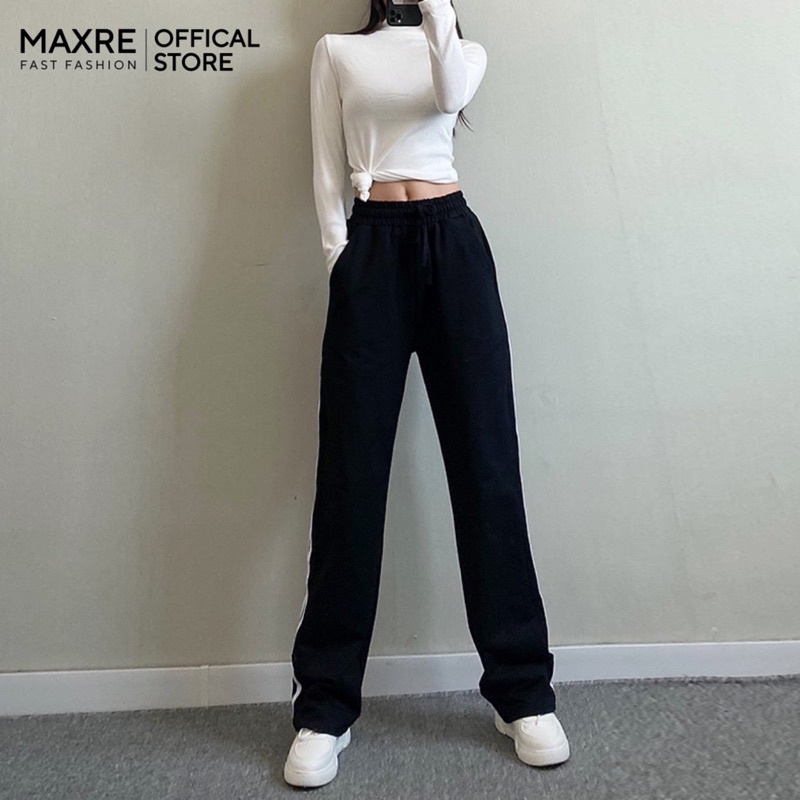 Quần thể thao 3 sọc unisex ống suông co giãn 4 chiều, có bigsize MRQ006B