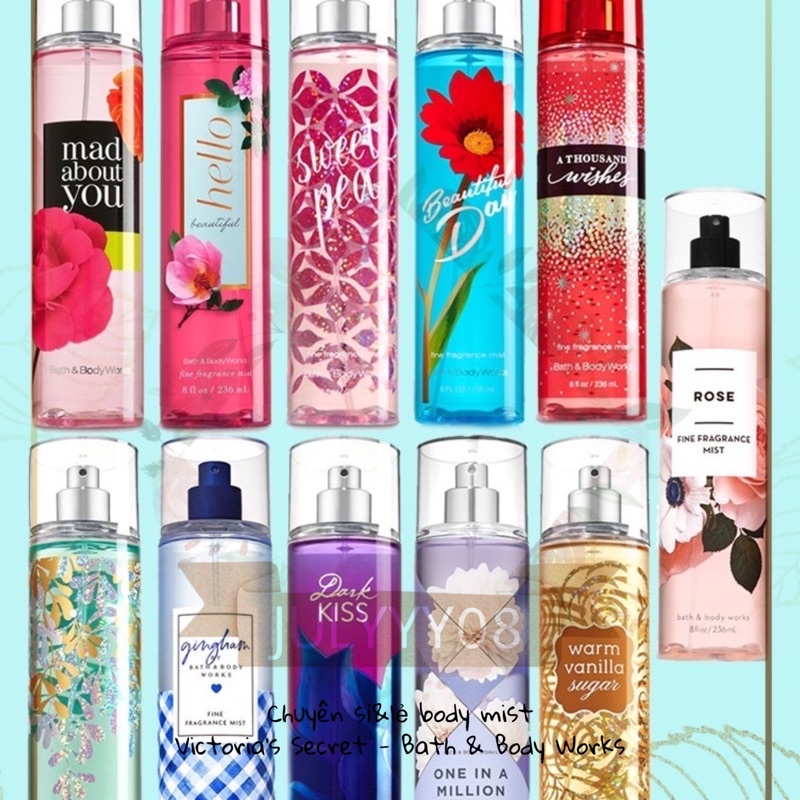 Xịt Thơm Toàn Thân Bath And Body Works Body Mist (10ml) Ver.3 +jɥȽÿ08+