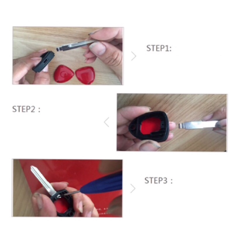 Ốp nhựa kiểu dáng Ferrari độ chìa khoá cơ xe máy + xe hơi