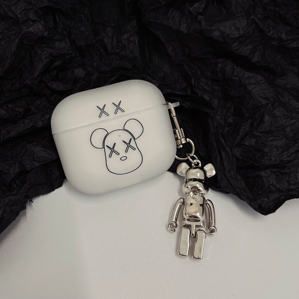 Vỏ Bảo Vệ Hộp Sạc Tai Nghe compatible AirPods 3 / 3 / 3 / 2021 Surcompatible AirPods3 / compatible AirPods2gen Hình Gấu Ốp