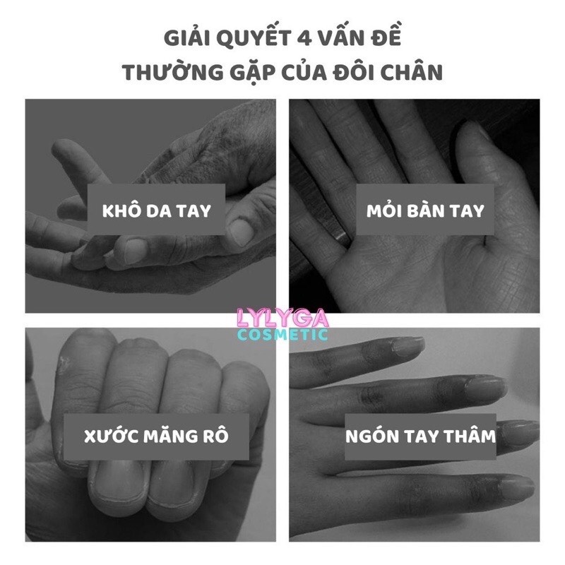 Mặt nạ dưỡng ẩm tay và chân tinh chất bơ BIOAQUA giúp da mịn màng trắng sáng dưỡng ẩm tẩy tế bào chết