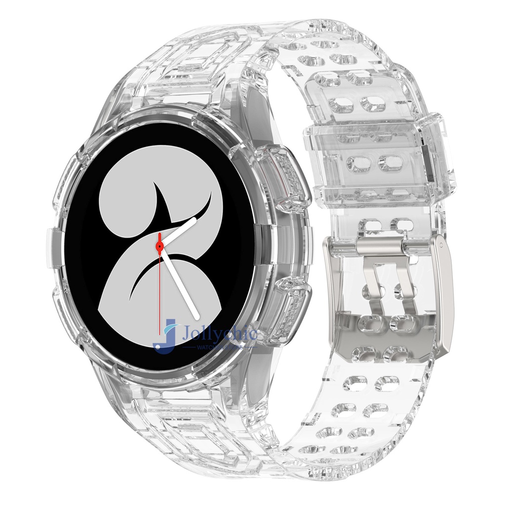 Dây Đeo Thay Thế Bằng Silicone Mềm Trong Suốt Cho Đồng Hồ Samsung Galaxy Watch 4 40mm 44mm