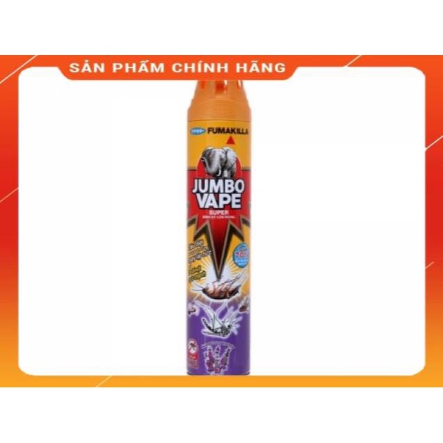 BÌNH XỊT CÔN TRÙNG JUMBO VAPE 600ML HƯƠNG LAVENDER/ CAM CHANH/ KHÔNG MÙI