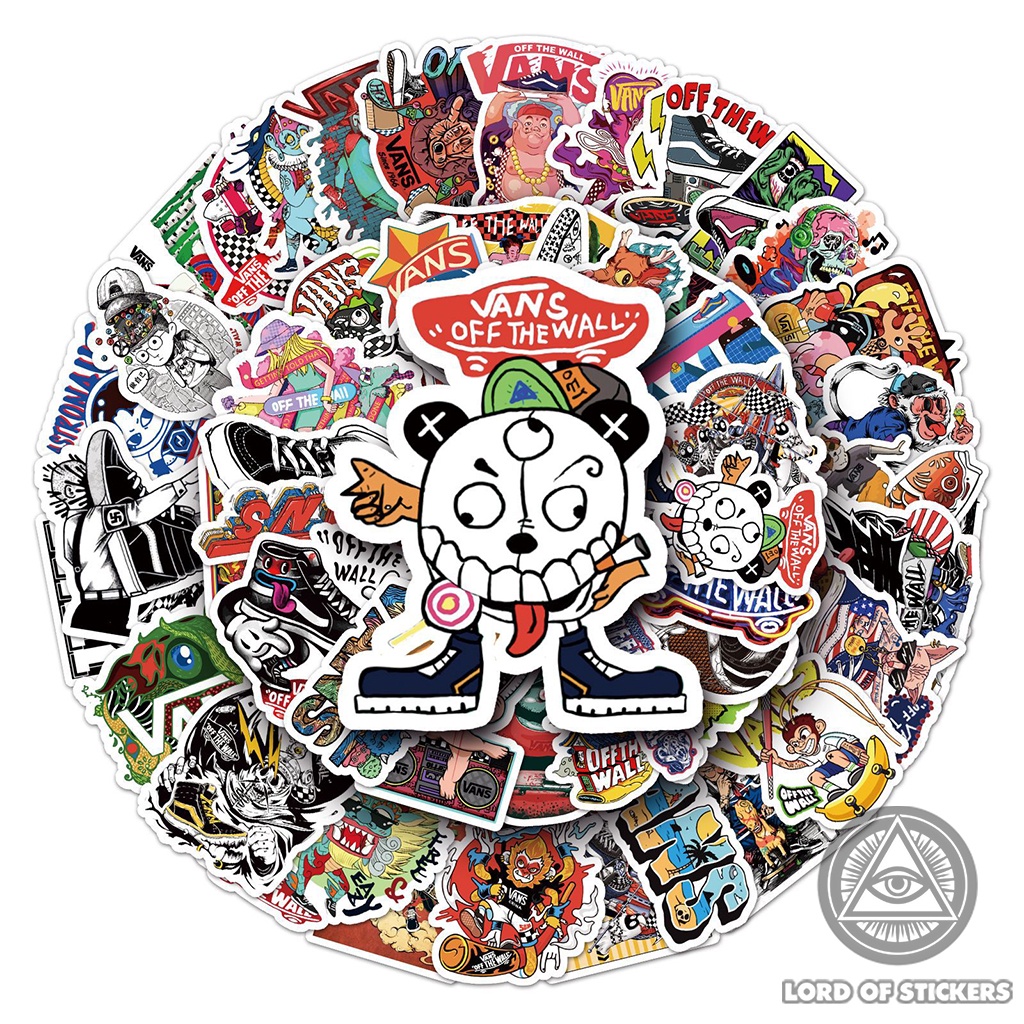 Set 52 Hình Dán Vans Off The Wall Sticker Graffiti Sneaker Chống Thấm Nước Dán Mũ Nón Bảo Hiểm, Laptop, Ván Trượt, Vali