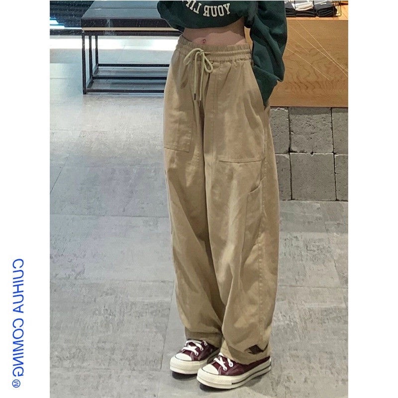 ✠►♠Quần Dài Thể Thao Ống Rộng Phong Cách Đường Phố Nhật Bản Thời Trang Xuân Thu 2022 Mới