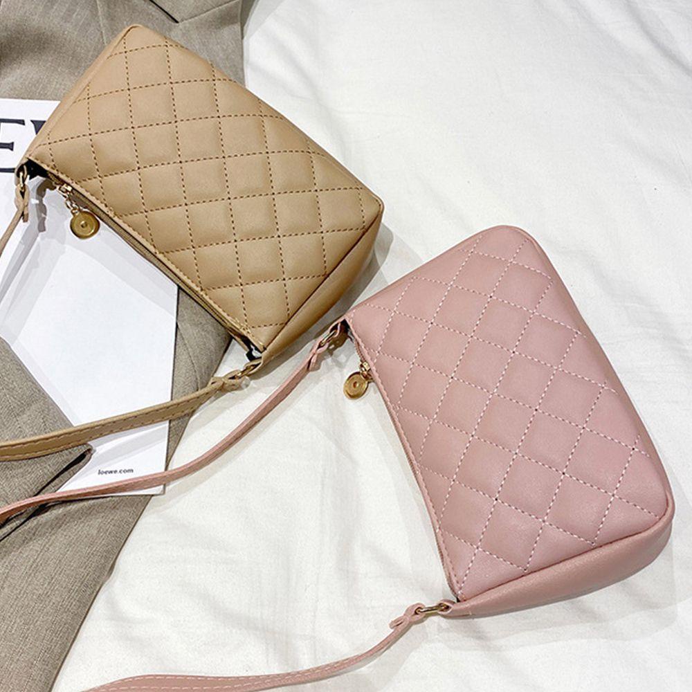 USNOW Balo Da PU Họa Tiết Hình Thoi Thời Trang Cho Nữ