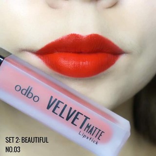 Set 2 Son Lì Odbo Velvet matte lipstick set