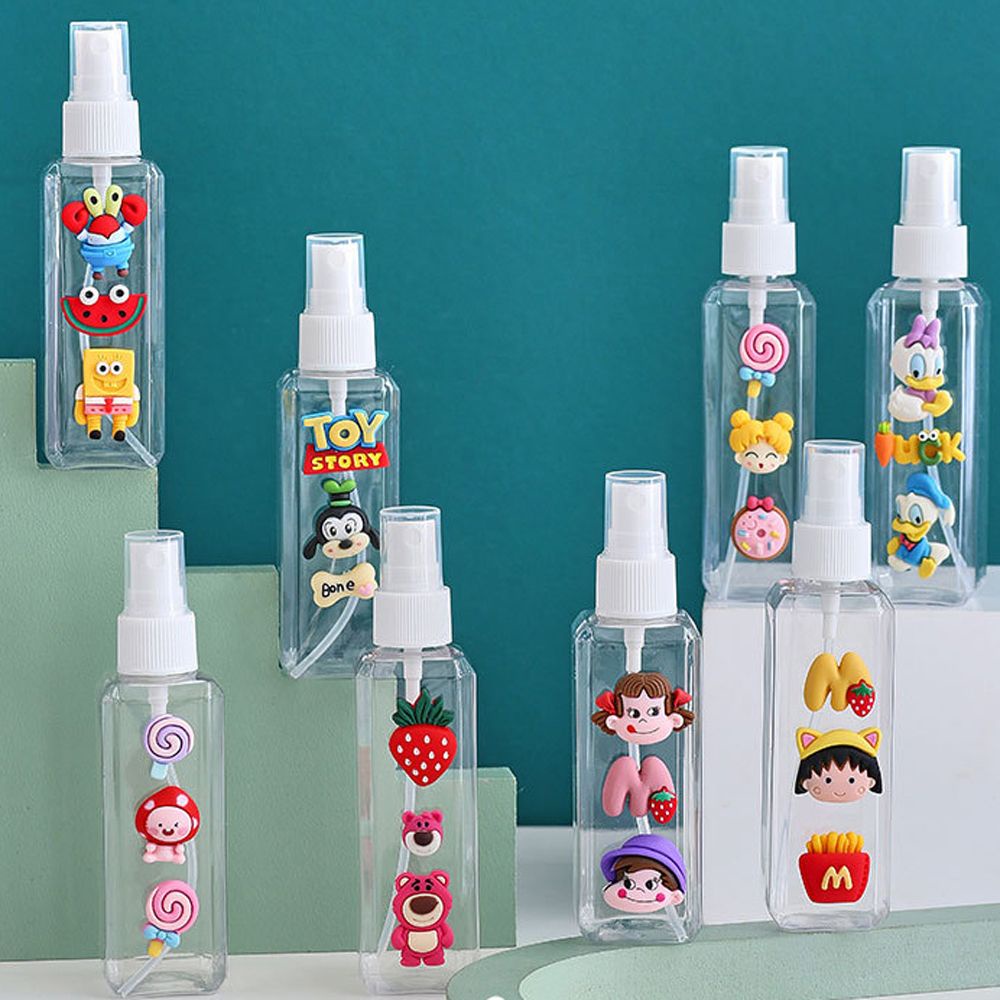 Chai Nhựa Rỗng 100ml Đựng Dầu Gội / Nước Hoa Dạng Xịt Họa Tiết Hoạt Hình Cho Nữ