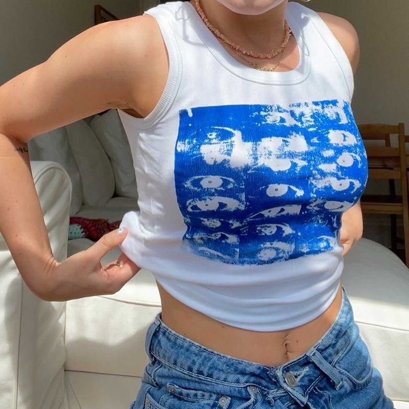 Áo tank top ôm dáng in họa tiết đôi mắt thời trang mùa hè quyến rũ cho nữ 2021
 | BigBuy360 - bigbuy360.vn