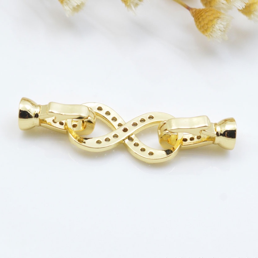 [K26B] Phụ kiện trang sức (DIY) - Chốt khóa số 8 vô cực làm vòng cổ vòng tay