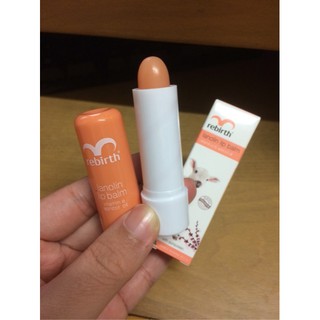 (HSD_2023 Mẫu mới) Son dưỡng nhau thai cừu Rebirth lip balm vitamin E & apricot oil