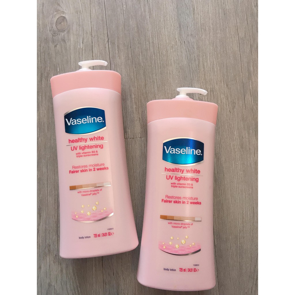 [HOT] COMBO 2 chai Sữa Dưỡng Thể Vaseline Healthy White UV Lightening Body Lotion 725ml - AZUKA Shop