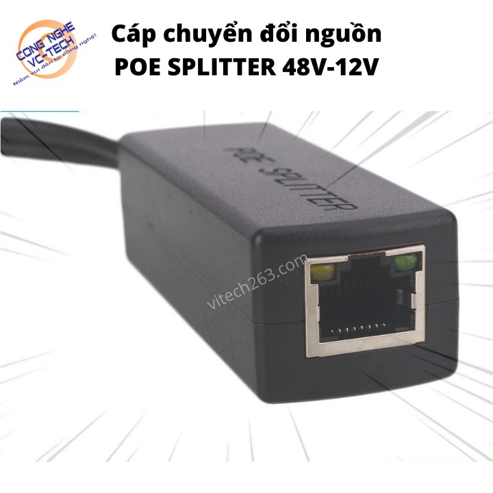 Thiết Bị Chuyển Đổi Nguồn Qua Ethernet 48V - 12V 16cm POE-Giải Pháp TIỆN LỢI VÀ KINH TẾ khi thi công camera IP