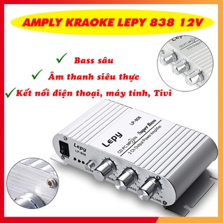 Mua Ampli mini công suất Lớn  âm ly âm thanh siêu hay Lepy LP-838 + nguồn 12v3a xịn