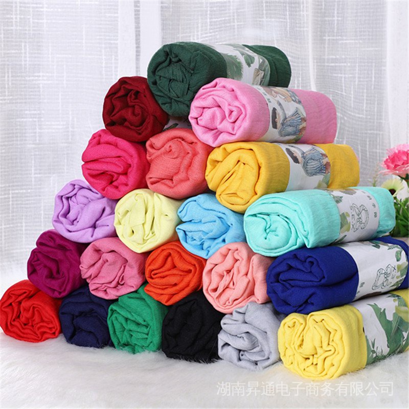Khăn Choàng Đi Biển Chất Liệu Cotton Pashmina Thiết Kế Thương Hiệu Cho Nam Và Nữ Màu Đen