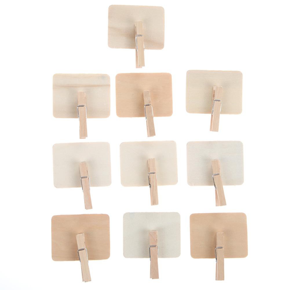 Bộ 20 kẹp gỗ mặt bảng đen mini viết ghi chú