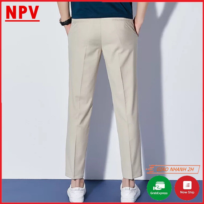 Quần tây âu nam NPV côn ống dáng ôm vải co giãn nhẹ | BigBuy360 - bigbuy360.vn