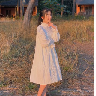 Váy babydoll dáng dài cổ bèo cao VB94 1994closet