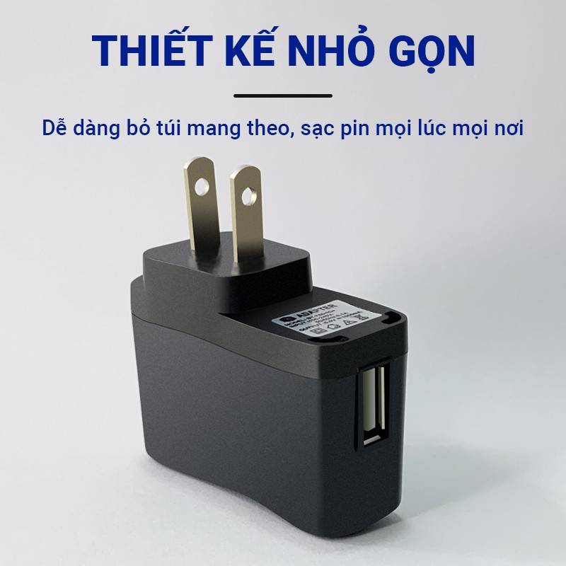 Cốc sạc SY-788 chất liệu nhựa ABS cao cấp, an toàn tốc độ sạc 1A có đèn LED thông báo, thiết kế nhỏ gọn dễ mang