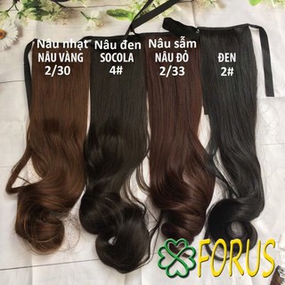 Tóc Giả Cột Đuôi Xoăn 40cm CỰC KUTE