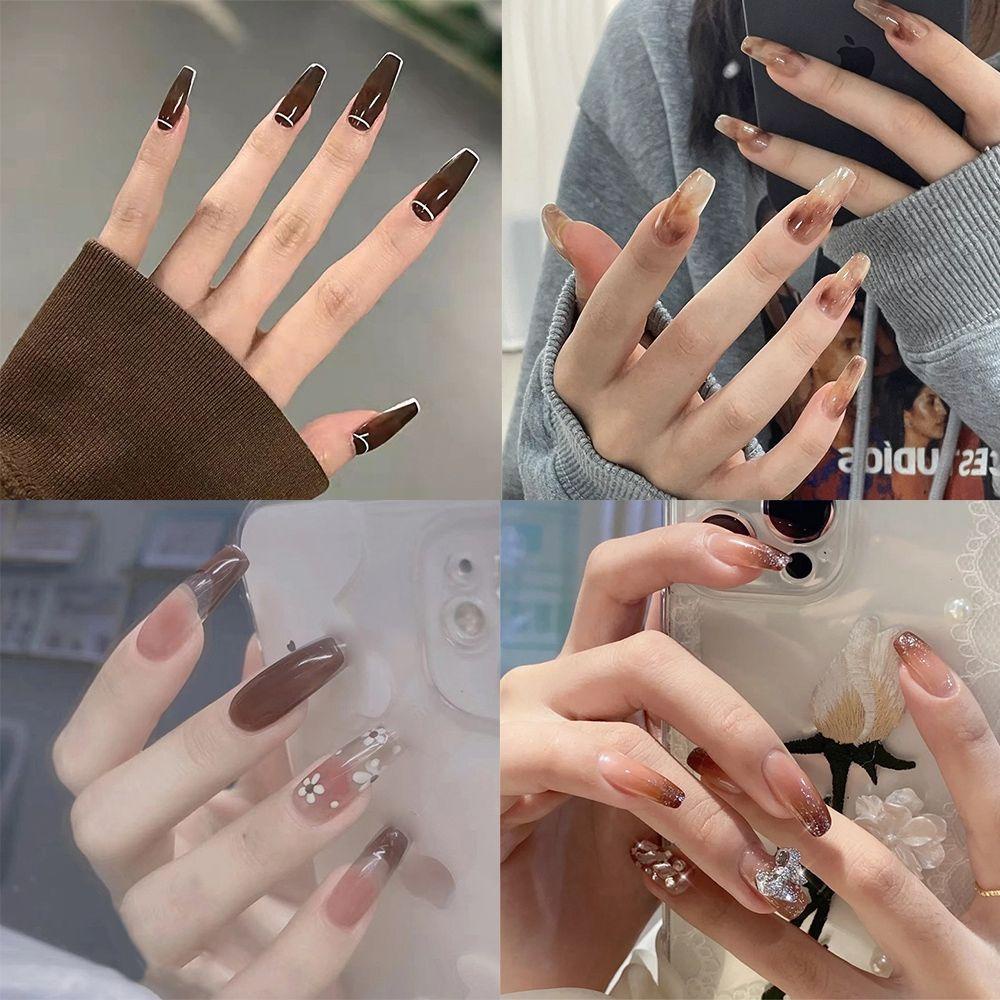 Hộp 24 Móng Tay Giả Che Phủ Toàn Diện Trang Trí Nghệ Thuật